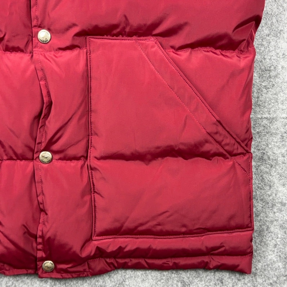 Lands End Vest Womens Small Red Down Insulated Puffer Snap Front Outdoor Gorp - Picture 7 of 13